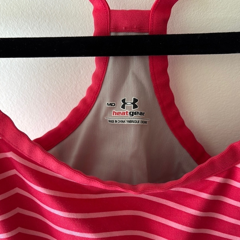 Under Armour Pink and Black Fitted Camisole - Picture 2 of 3